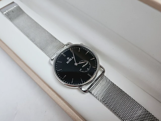 Belgisch juweliershorloge - sharkmesh milanese model - afbeelding 2 van  6