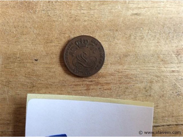 Belgische munt 1cent 1894 - afbeelding 2 van  2