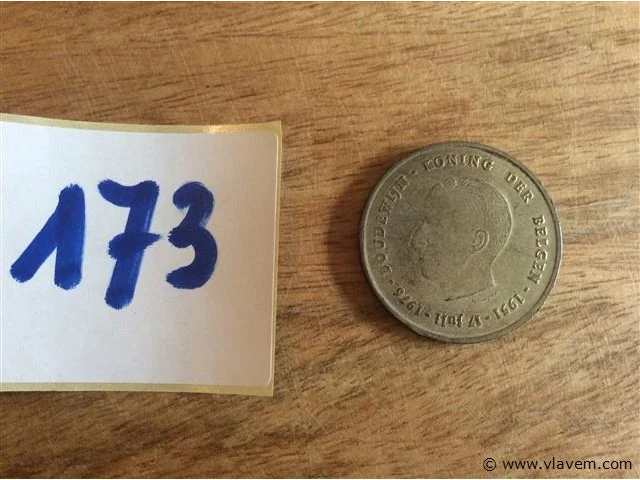 Belgische munt 250 fr 1951 - 1976 - afbeelding 2 van  2