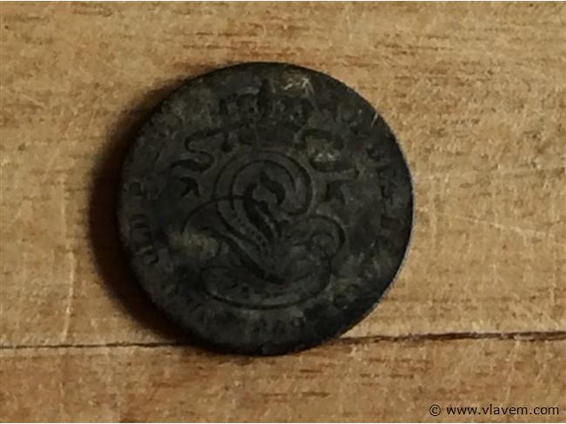 Belgische munt 2cent 1849 - afbeelding 2 van  2