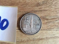 Belgische munt 50fr 1958 - afbeelding 2 van  2