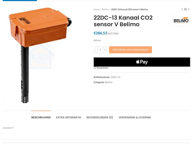Belimo 22dc-13 kanaalsensor - afbeelding 2 van  4