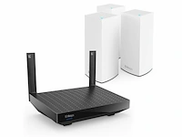 Belkin linksys blue label wifi system 6 mesh 1 router ax5400, 3 ax3000 nodes, voor online gaming - afbeelding 1 van  5