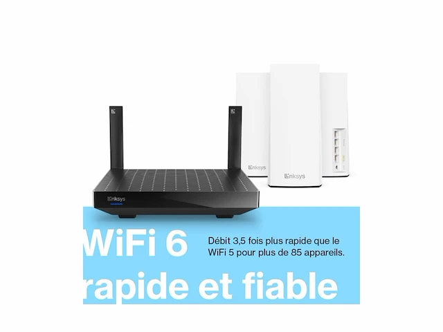 Belkin linksys blue label wifi system 6 mesh 1 router ax5400, 3 ax3000 nodes, voor online gaming - afbeelding 2 van  5