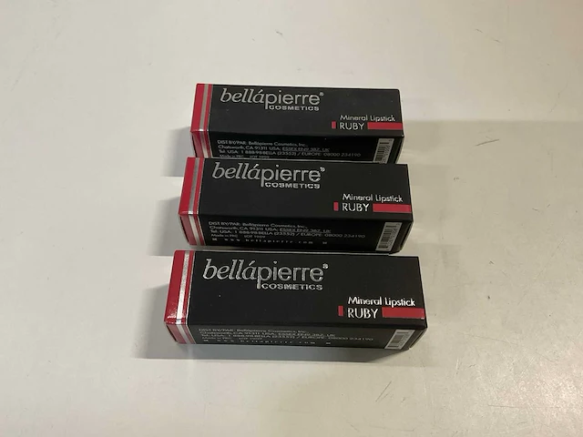 Bellapierre cosmetics mineral lipsticks ruby (3x) - afbeelding 1 van  4