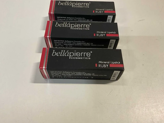 Bellapierre cosmetics mineral lipsticks ruby (3x) - afbeelding 3 van  4