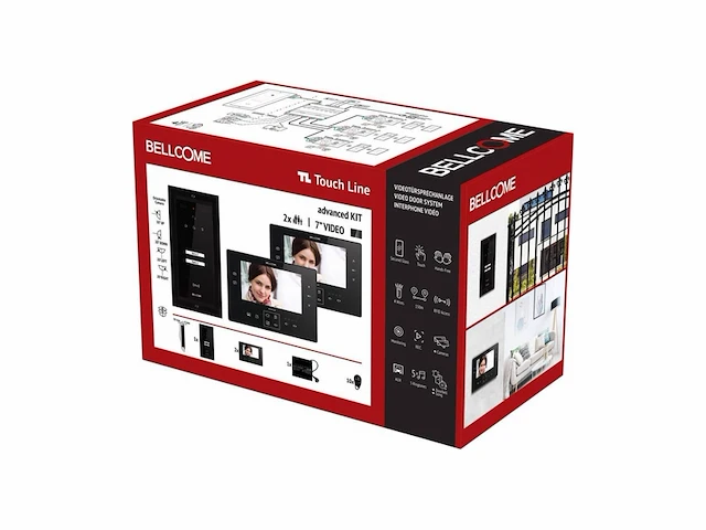 Bellcome vka.p2f3.t7s9.blb04 video deurintercom bedraad complete set 14-delig zwart - afbeelding 1 van  1