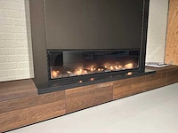 Bellfires horizon bell xxl 3 lf g20 design gas haard inclusief boley stalen design ombouw en 6-delig dressoir - afbeelding 8 van  13