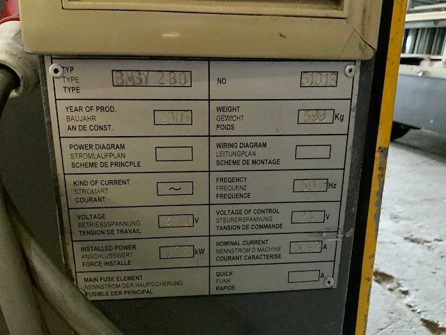 Bemak bmsy 280 horizontale bandzaagmachine - afbeelding 5 van  10