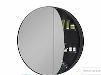 Ben ingiro ronde spiegelkast ø90cm zwart - afbeelding 2 van  5