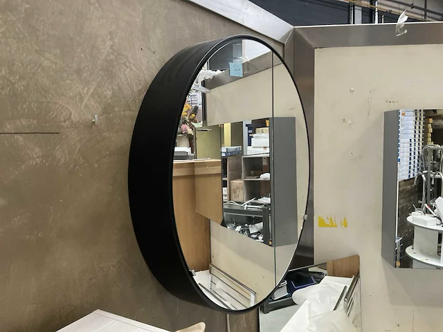 Ben ingiro ronde spiegelkast ø90cm zwart - afbeelding 3 van  5
