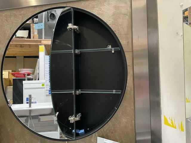 Ben ingiro ronde spiegelkast ø90cm zwart - afbeelding 5 van  5