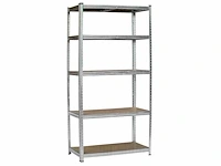 Benson grote stellingkast - robuust - verstelbare planken - 180x90x40 cm - 175 kg per plank - afbeelding 1 van  4