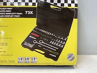 Benson tools - doppenset- doos - 73-delig - 1/4 3/8 1/2” - afbeelding 3 van  6