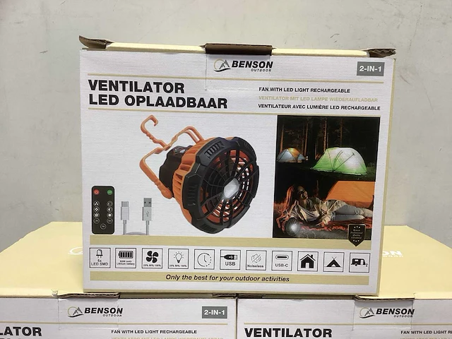 Benson ventilator - led - oplaadbaar usb-c - afbeelding 4 van  4