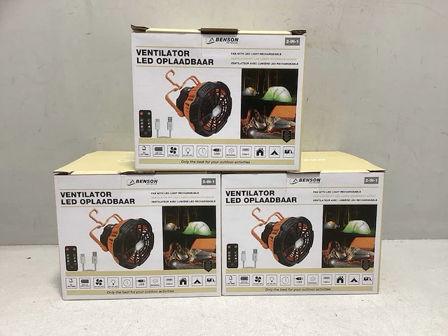 Benson ventilator - led - oplaadbaar usb-c - afbeelding 1 van  4