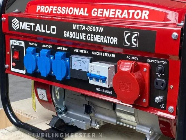 Benzine generator metallo, meta-8500w, 2022 - afbeelding 3 van  4