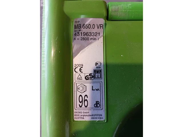 Benzine grasmaaier, viking, mb 650 vr, 2009 - afbeelding 3 van  11