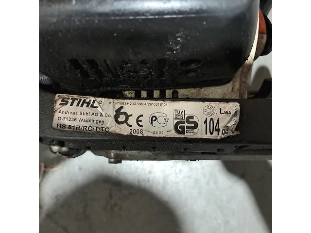 Benzine heggenschaar stihl, hs 81 r, bouwjaar 2008 - afbeelding 7 van  8