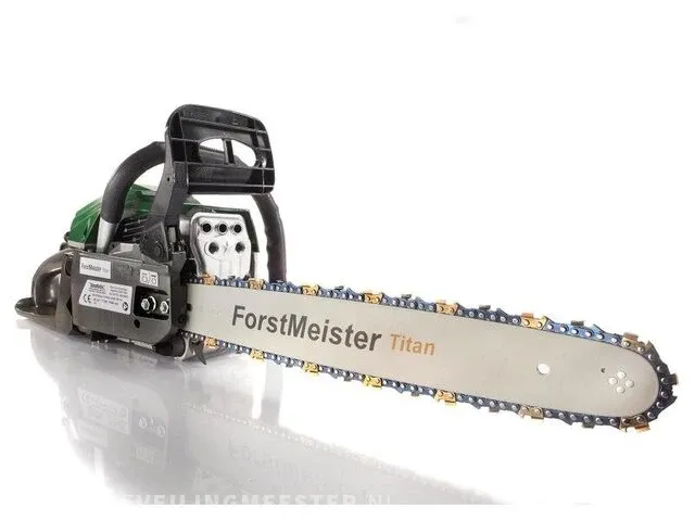 Benzine kettingzaag forstmeister, fm bk 4545, groen/zwart - afbeelding 1 van  2