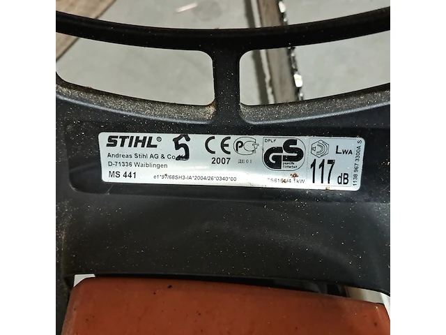 Benzine kettingzaag stihl, ms 441, bouwjaar 2007 - afbeelding 7 van  8