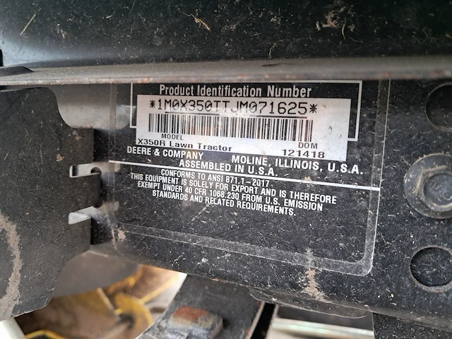 Benzine zitmaaier met grasopvangbak, john deere, x350r - afbeelding 26 van  32