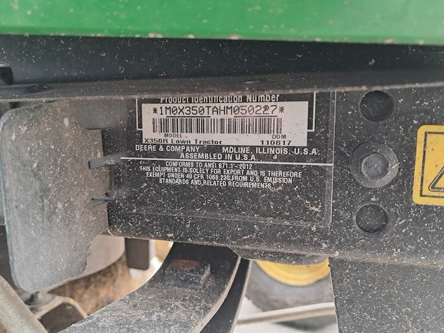 Benzine zitmaaier met grasopvangbak, john deere, x350r - afbeelding 24 van  30