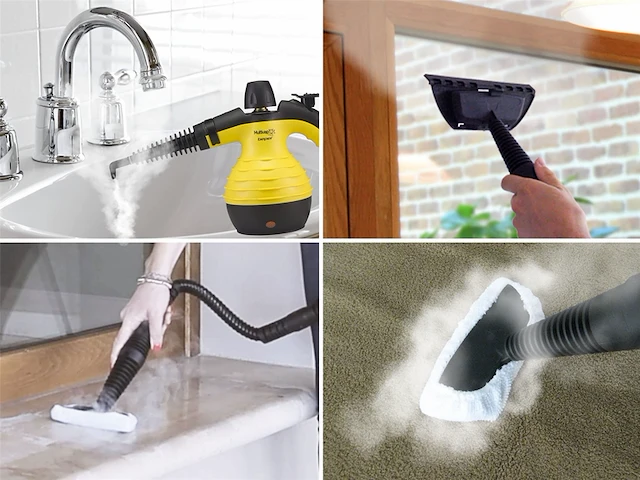Beper 50.700 stoomreiniger 1050 w geel en zwart vloer, banken, tapijten 135 max, 3 meter kabel - afbeelding 3 van  4