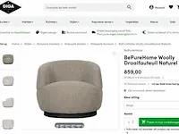 Bepurehome draaifauteuil in antraciet zwarte bouclé bepurehome, antraciet / zwart - afbeelding 2 van  10