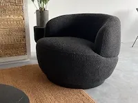 Bepurehome draaifauteuil in antraciet zwarte bouclé bepurehome, antraciet / zwart