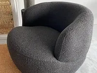 Bepurehome draaifauteuil in antraciet zwarte bouclé bepurehome, antraciet / zwart - afbeelding 3 van  10