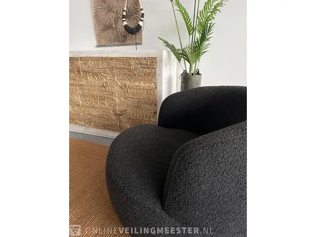 Bepurehome draaifauteuil in antraciet zwarte bouclé bepurehome, antraciet / zwart - afbeelding 4 van  10