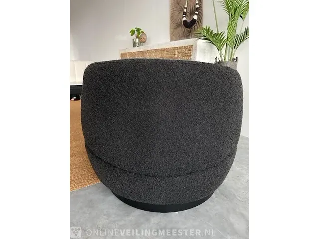 Bepurehome draaifauteuil in antraciet zwarte bouclé bepurehome, antraciet / zwart - afbeelding 5 van  10
