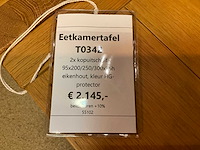 Berg eiken uitschuifbare eetkamertafel - afbeelding 2 van  11