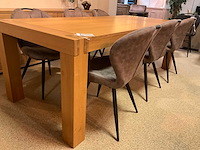 Berg eiken uitschuifbare eetkamertafel - afbeelding 3 van  11