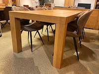 Berg eiken uitschuifbare eetkamertafel - afbeelding 1 van  11