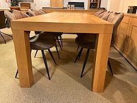 Berg eiken uitschuifbare eetkamertafel - afbeelding 5 van  11