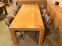 Berg eiken uitschuifbare eetkamertafel - afbeelding 7 van  11
