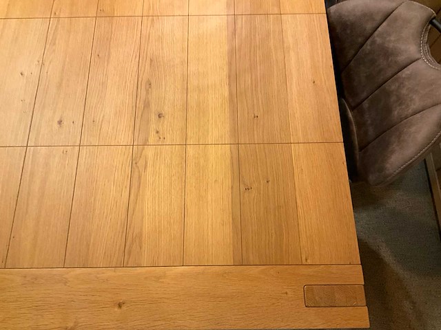 Berg eiken uitschuifbare eetkamertafel - afbeelding 9 van  11