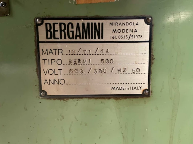 Bergamini bermi-500 slijpmachine - afbeelding 9 van  9