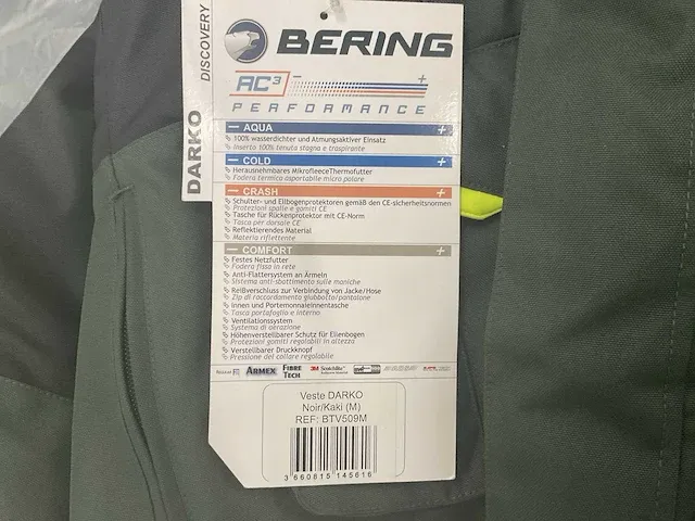 Bering darko black khaki m motorjas - afbeelding 4 van  4