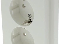 Berker k1 inbouw contactdoos 2-voudig randaarde polarwit - afbeelding 1 van  1
