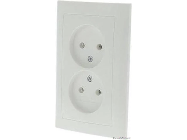 Berker s1 contactdoos inbouw tweevoudig polarwit - afbeelding 1 van  1