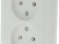 Berker s1 contactdoos inbouw tweevoudig polarwit - afbeelding 1 van  1