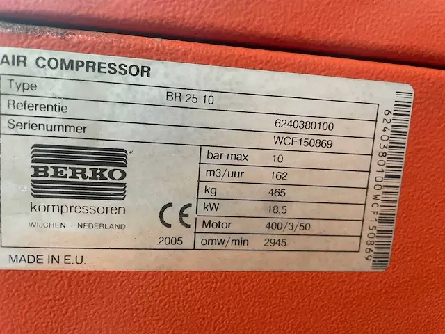 Berko - br25 - schroefcompressor - 2005 - afbeelding 2 van  13