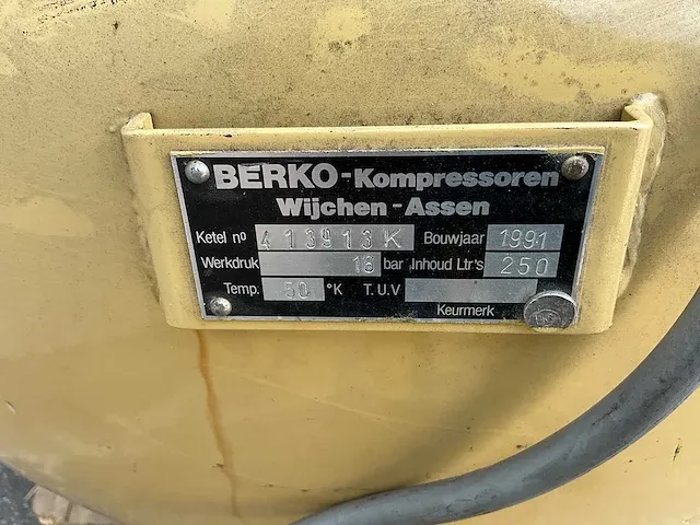 Berko - vt375 - 2,2kw 250 liter compressor - afbeelding 5 van  10