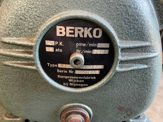 Berko vt 280/200 luchtcompressor, benzine - afbeelding 5 van  5