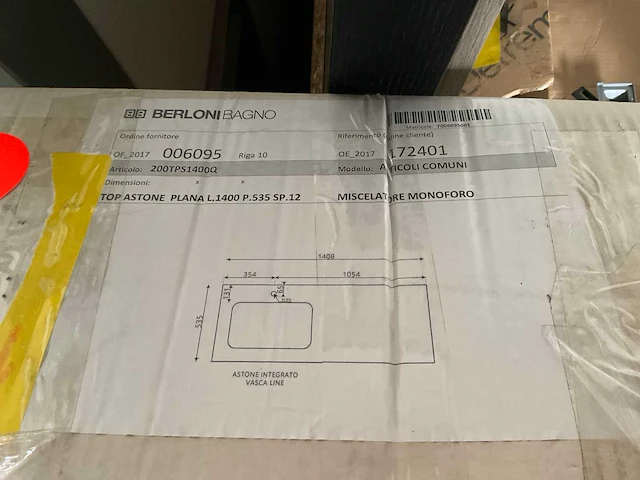 Berloni bagno solid surface wastafel mat wit - afbeelding 4 van  6