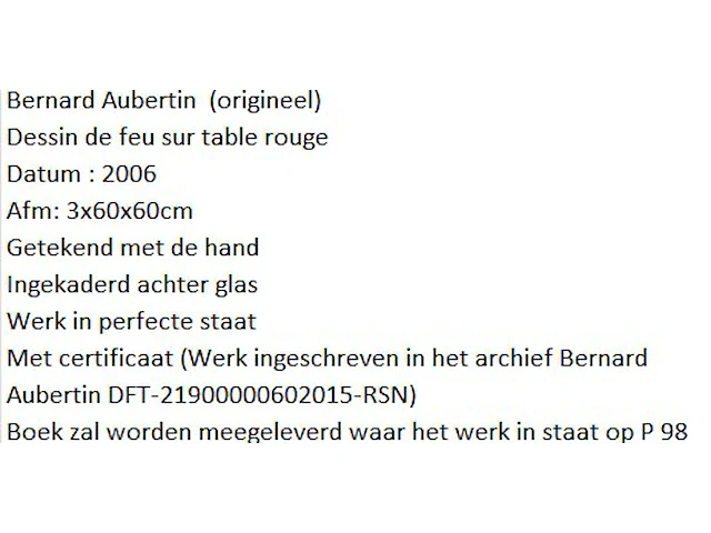 Bernard aubertin : dessin de feu sur aluminium - afbeelding 5 van  5