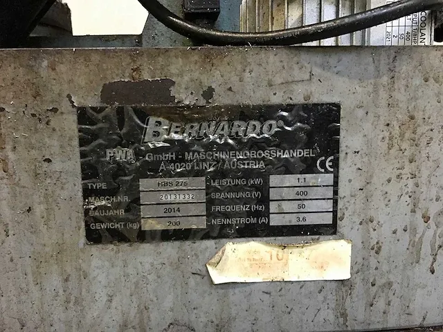 Bernardo - hbs 275 - band saw machines - afbeelding 8 van  8